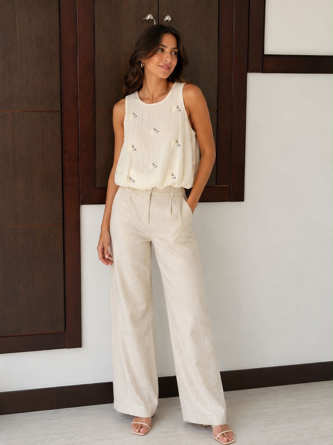 Blusa Abullonada Flores