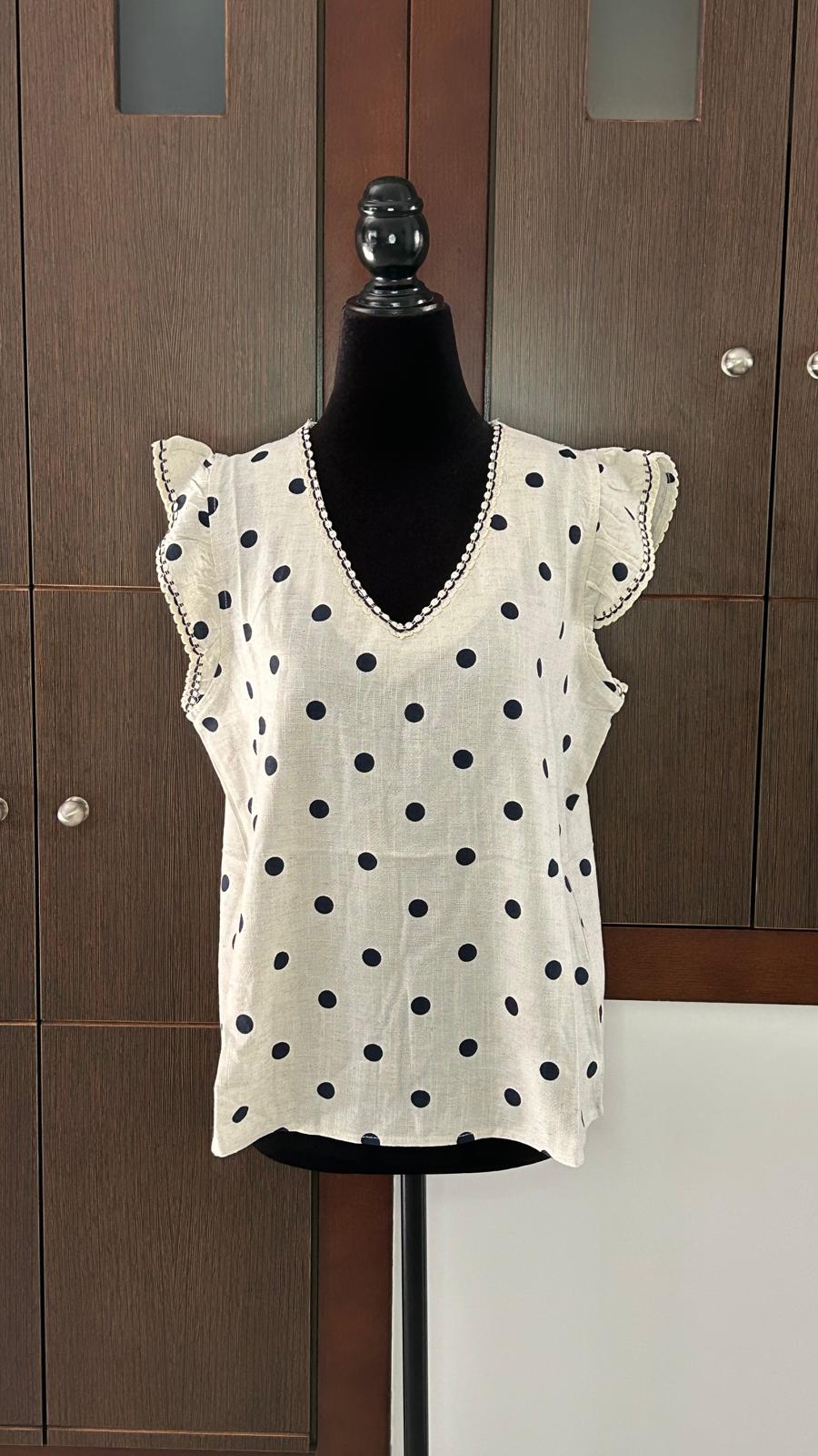 Blusa Lino Lunares