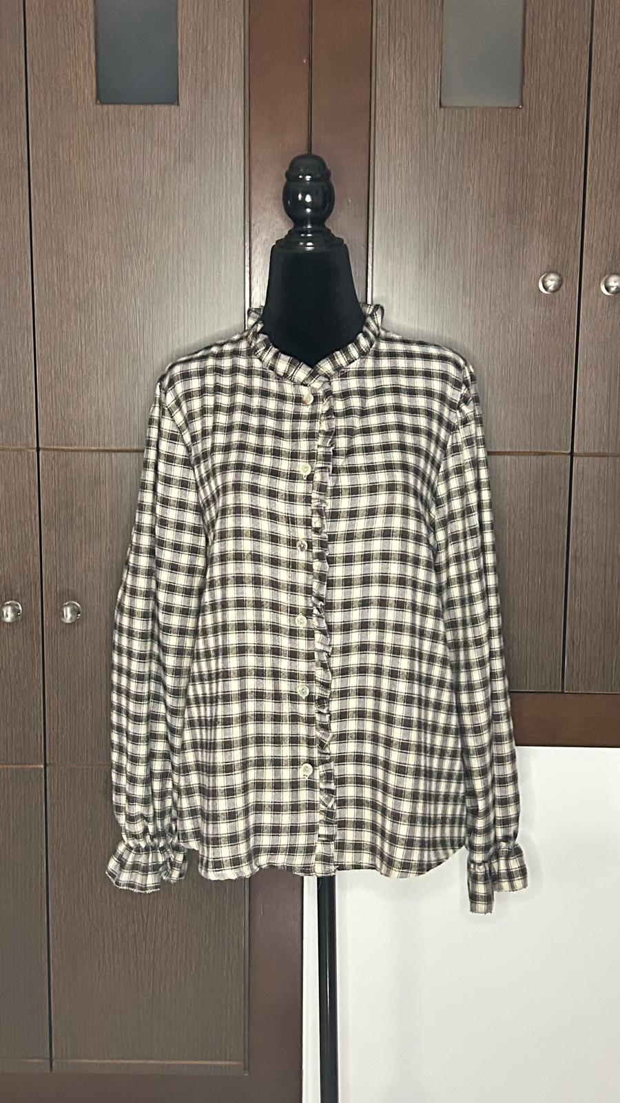 Camisa Cuadros Volante