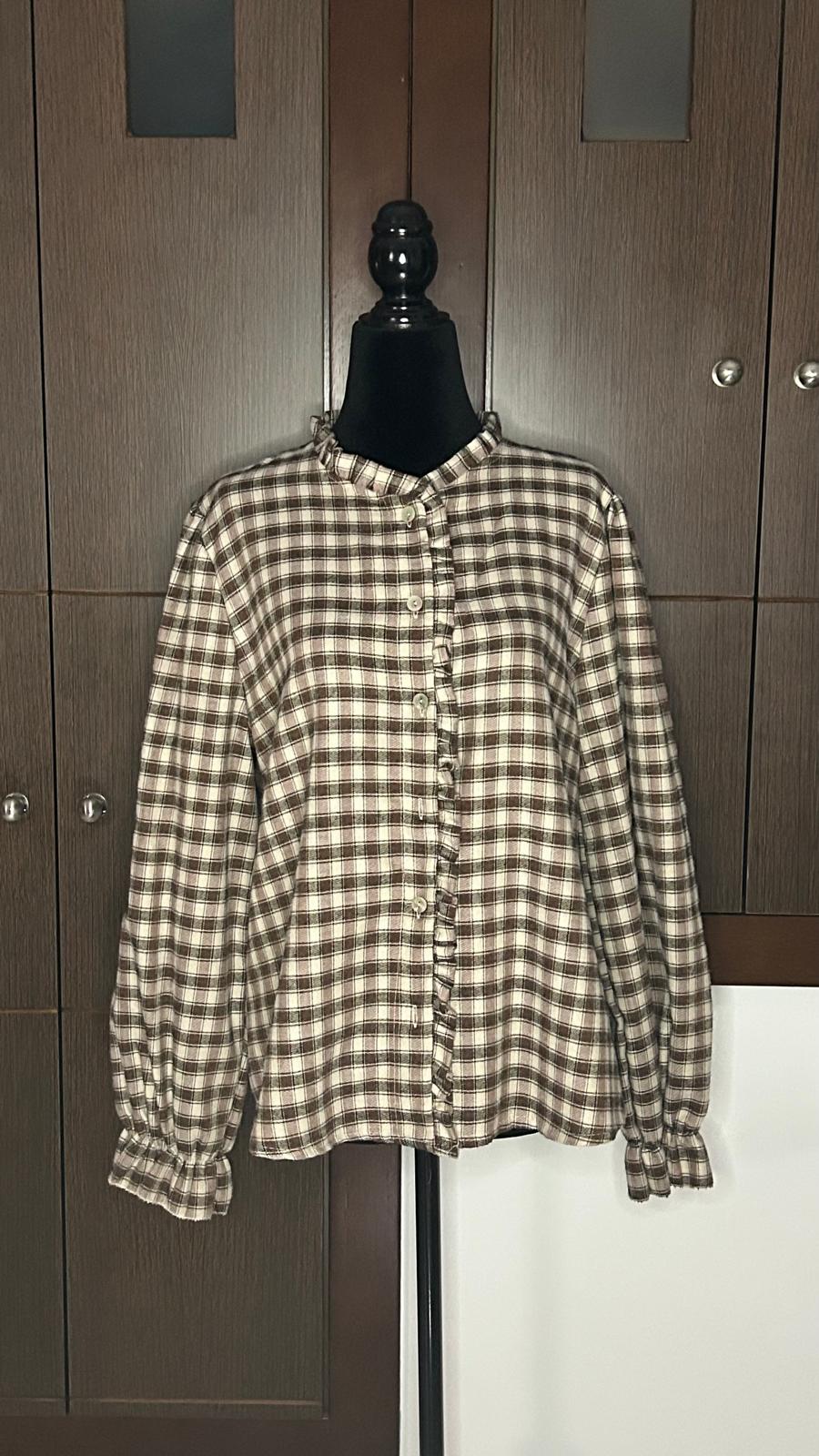 Camisa Cuadros Volante