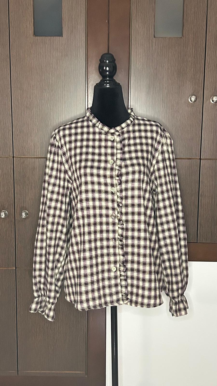 Camisa Cuadros Volante