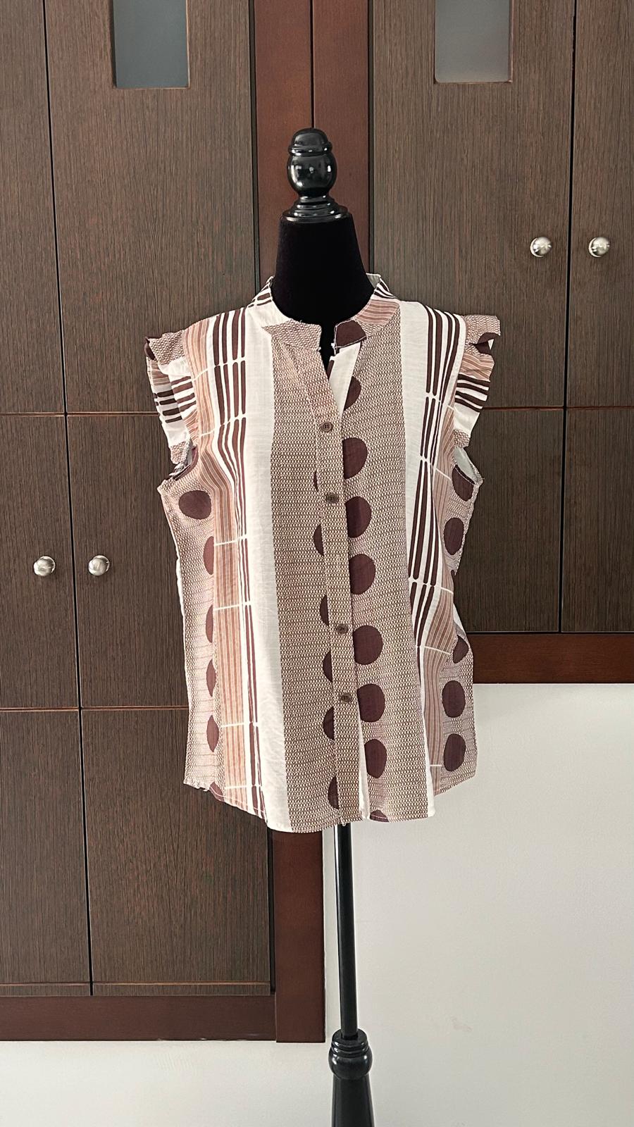 Camisa Estampada C/Volante