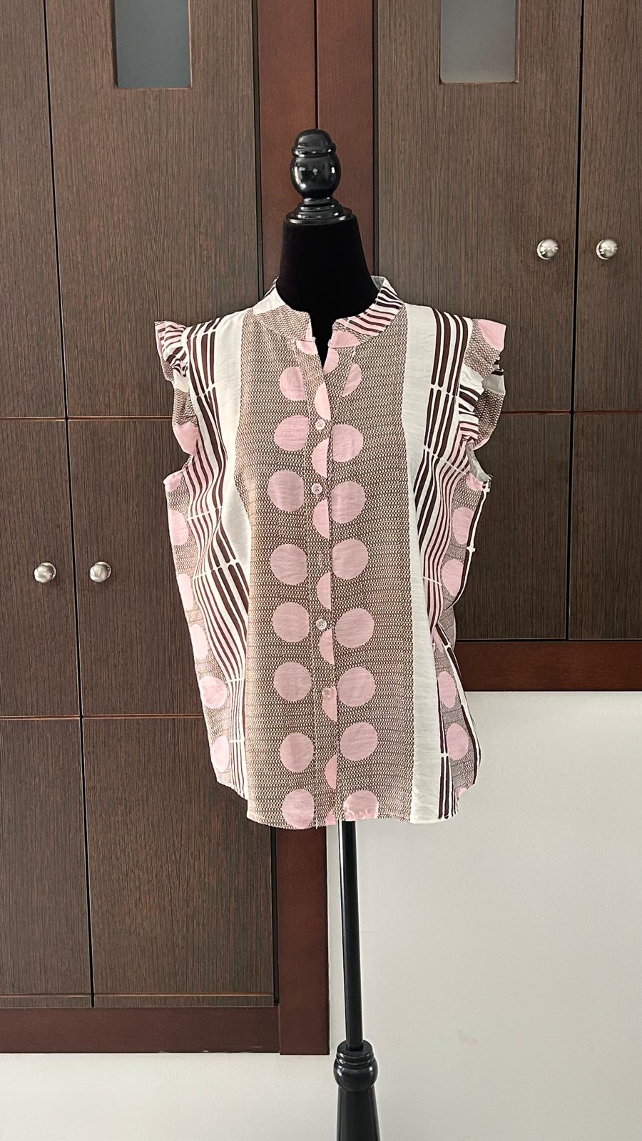 Camisa Estampada C/Volante