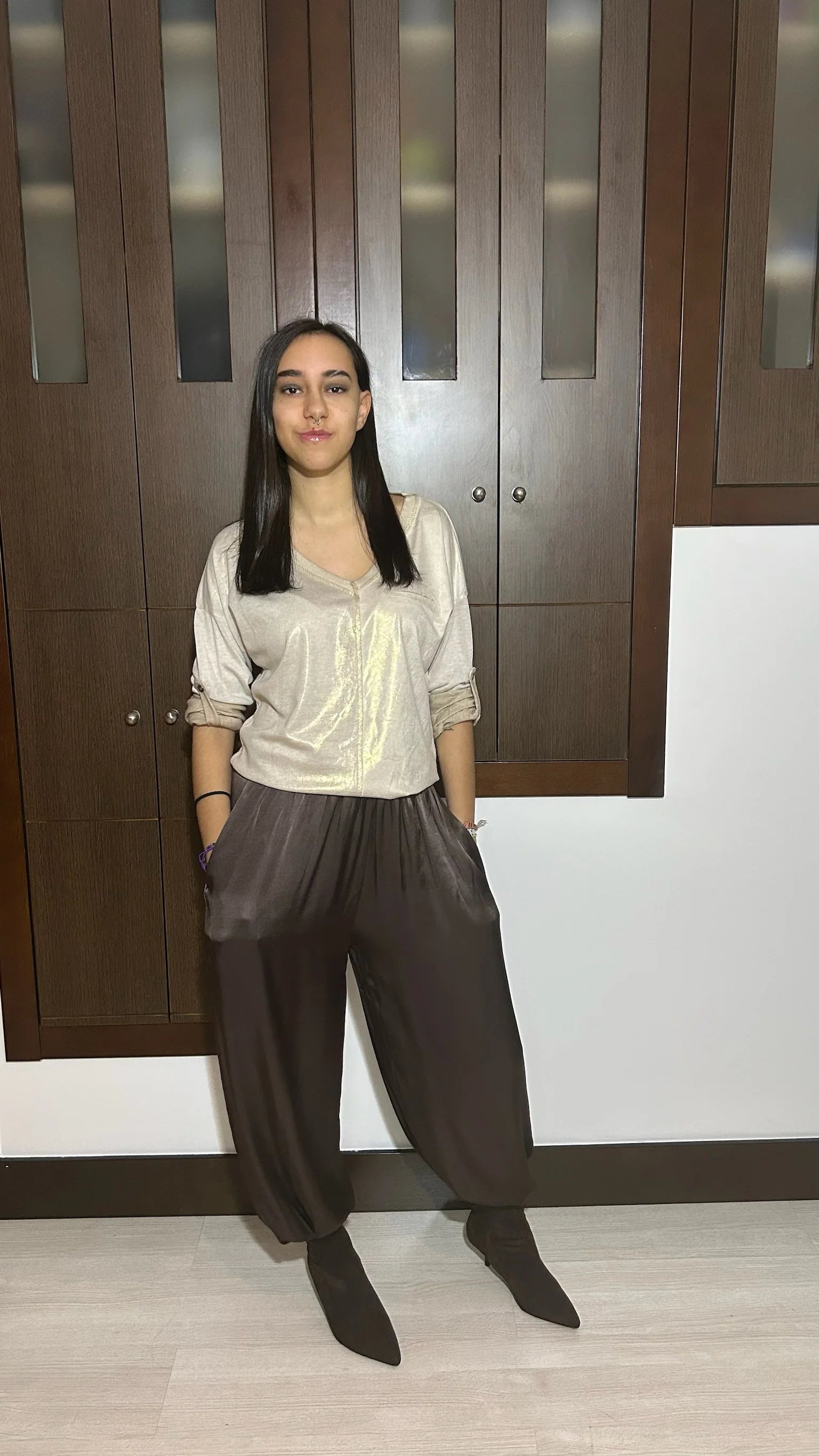 Camisetas Cuello Pico Lurex