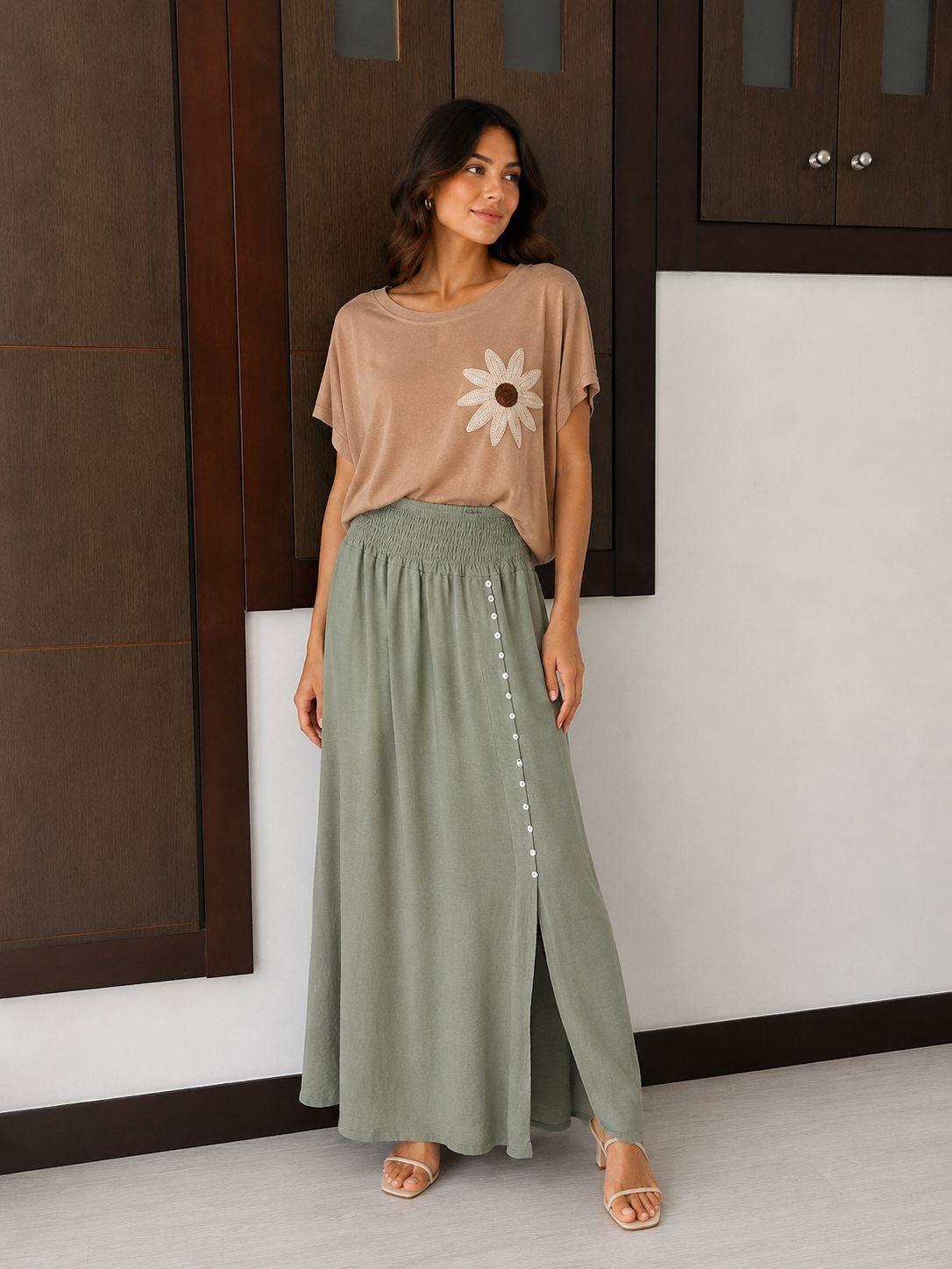 Camiseta Lino "Flor"