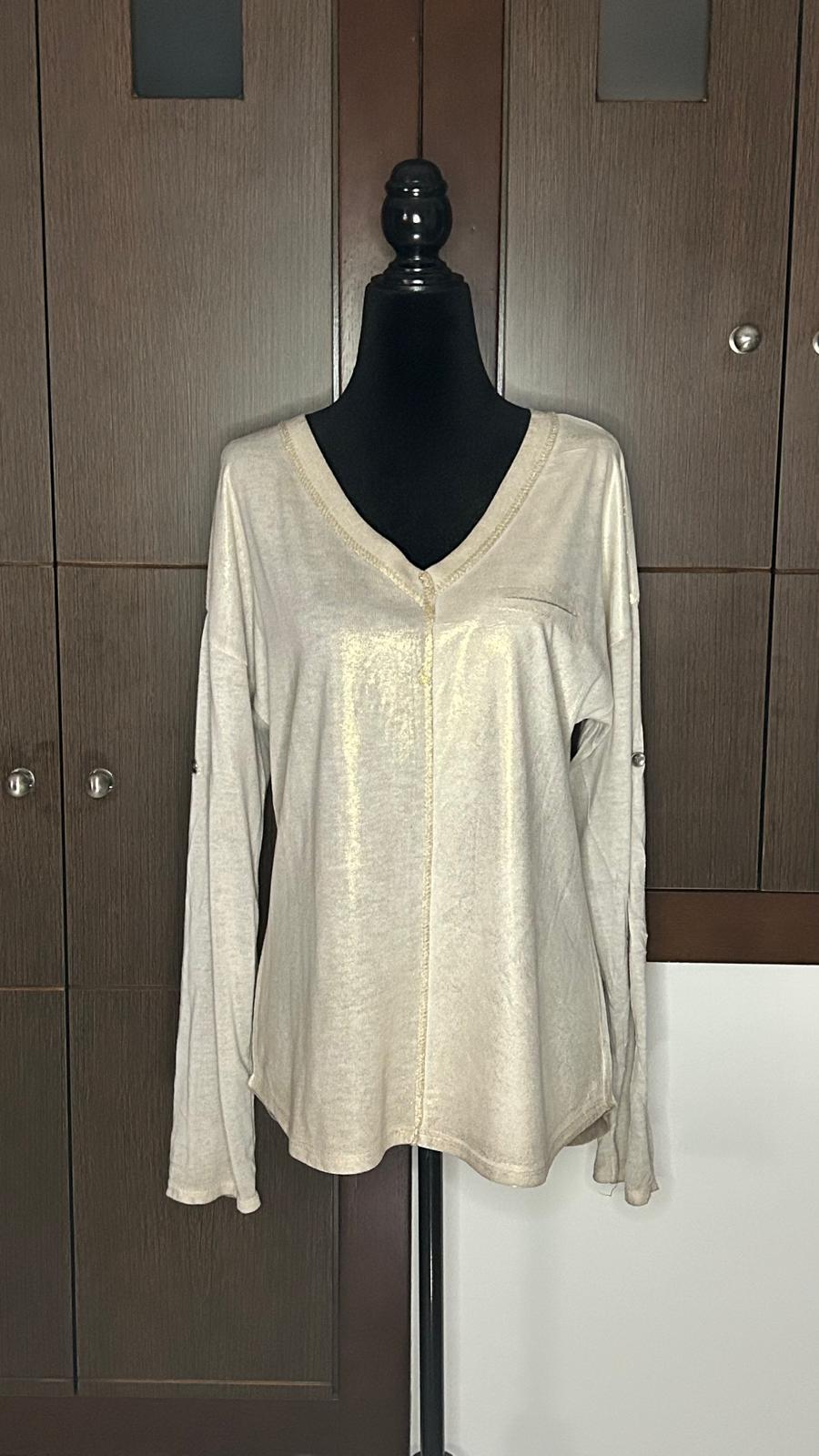 Camisetas Cuello Pico Lurex