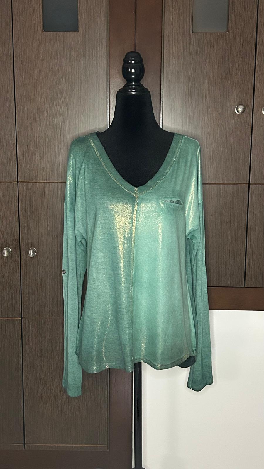 Camisetas Cuello Pico Lurex