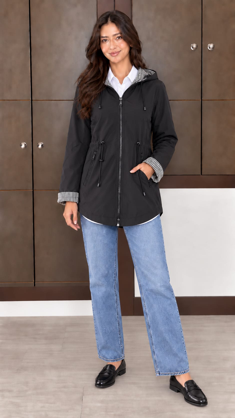 Cazadora Reversible Rayas