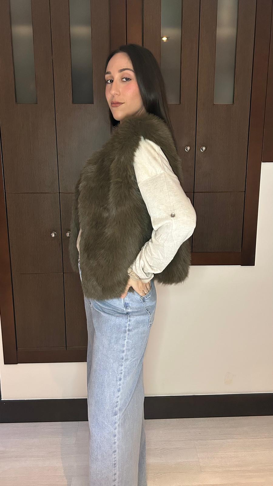 Chaleco de pelo sintético