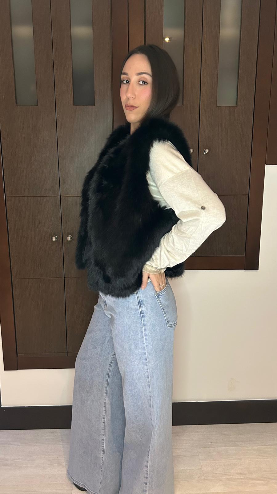 Chaleco de pelo sintético