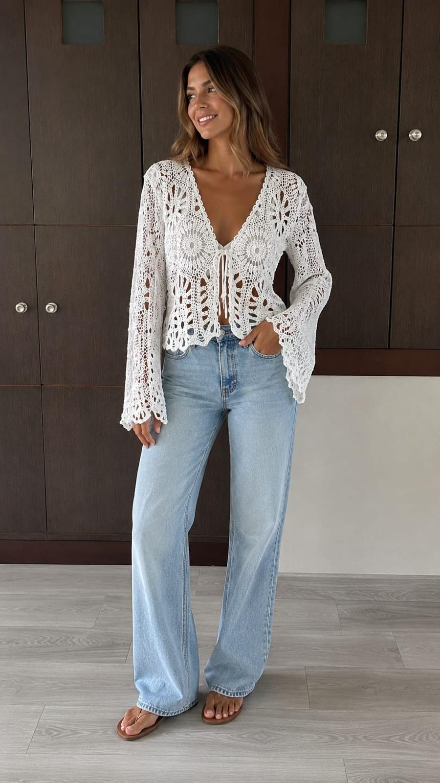 Chaqueta Crochet Calada