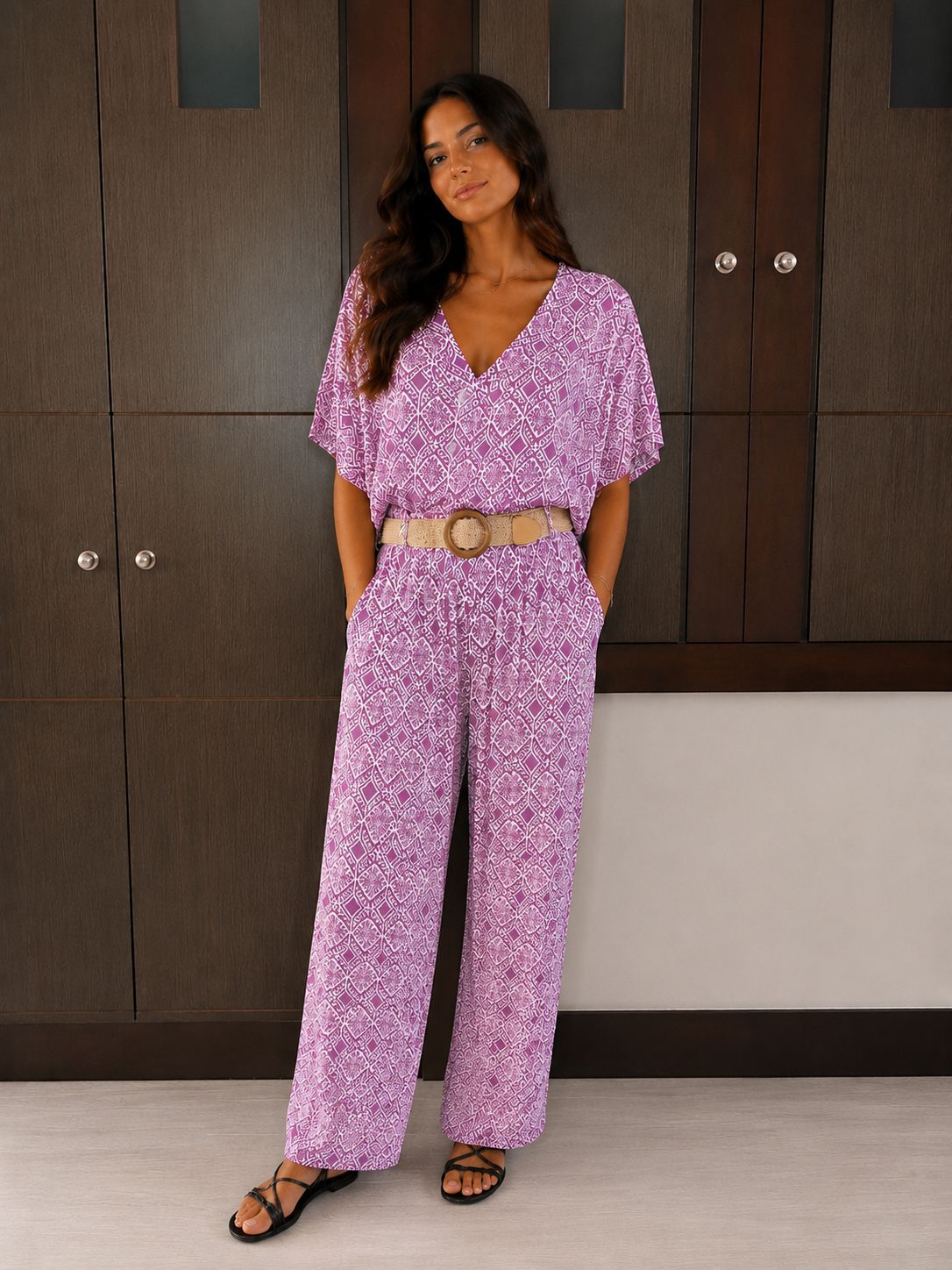 Conjunto Estampado C/ Cinturón