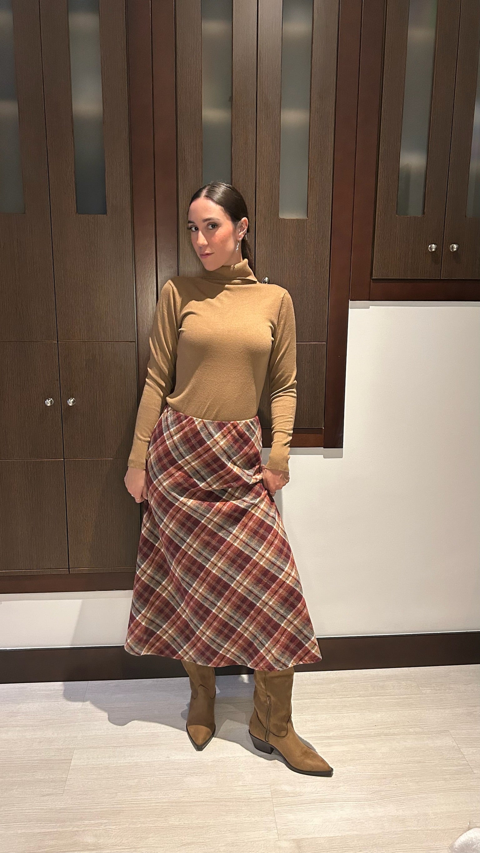 Falda Franela Burdeos