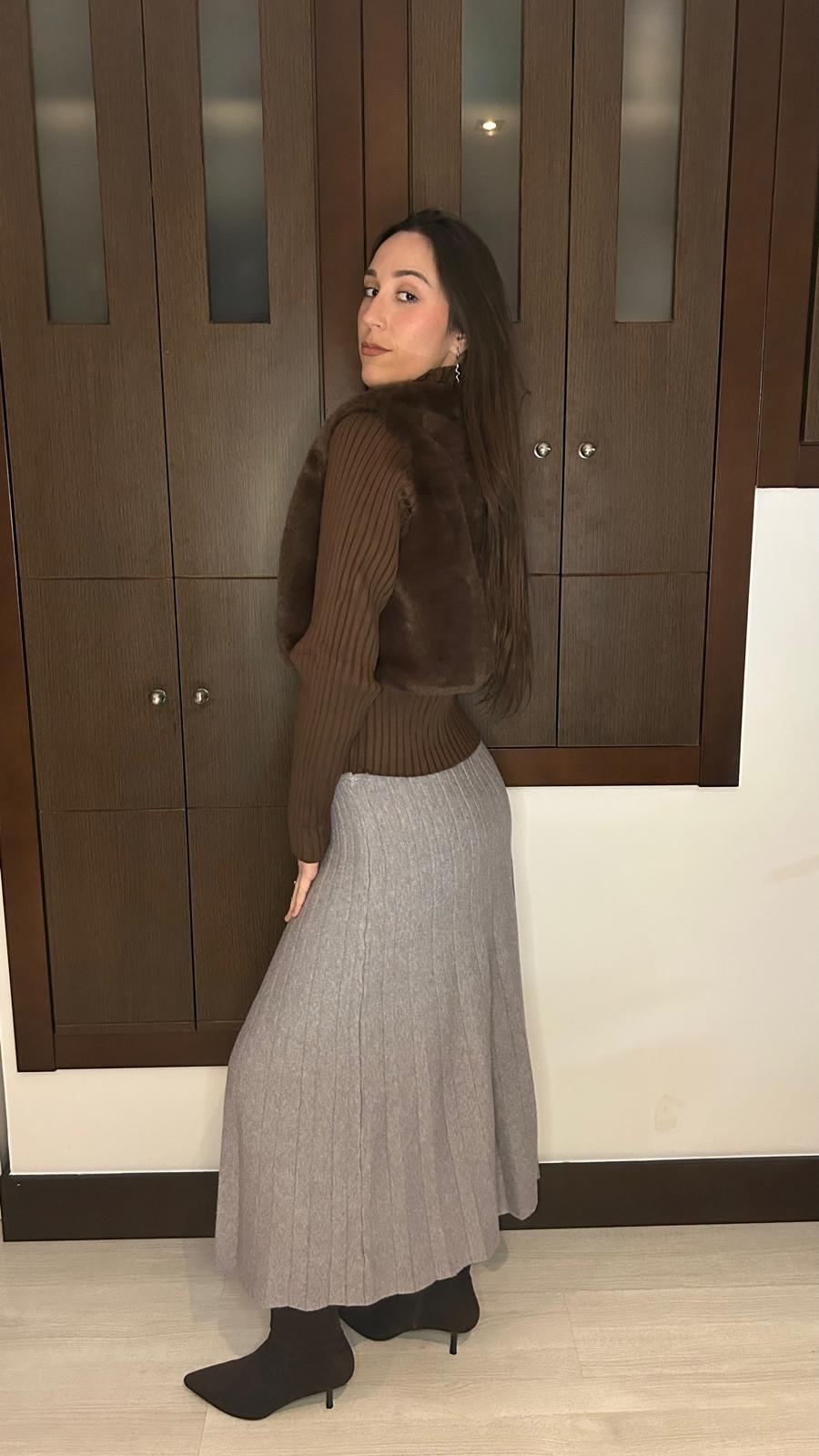 Falda Punto Pliegues