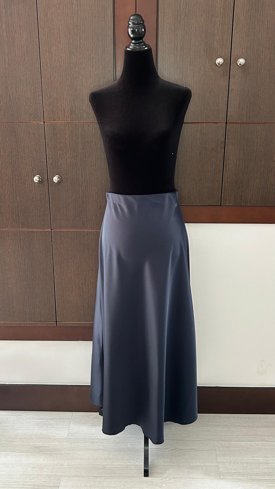Falda Satinada Midi