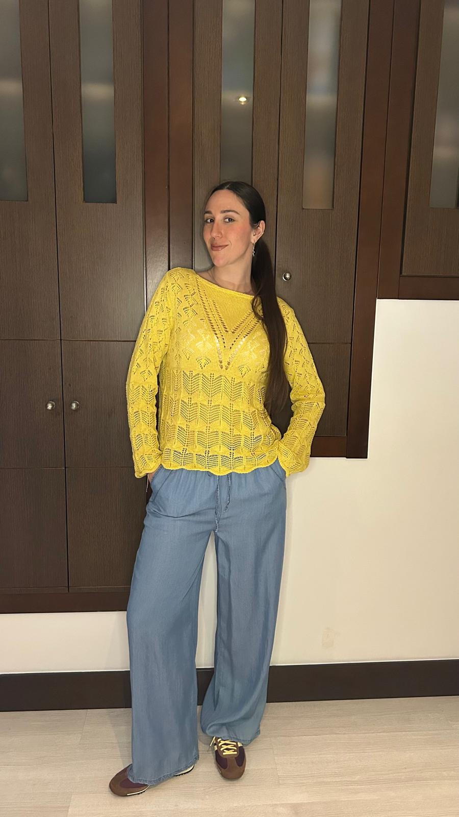 Jersey Pastel Calado