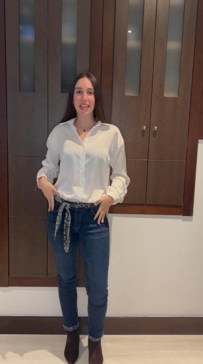 Pantalón Vaquero Floral