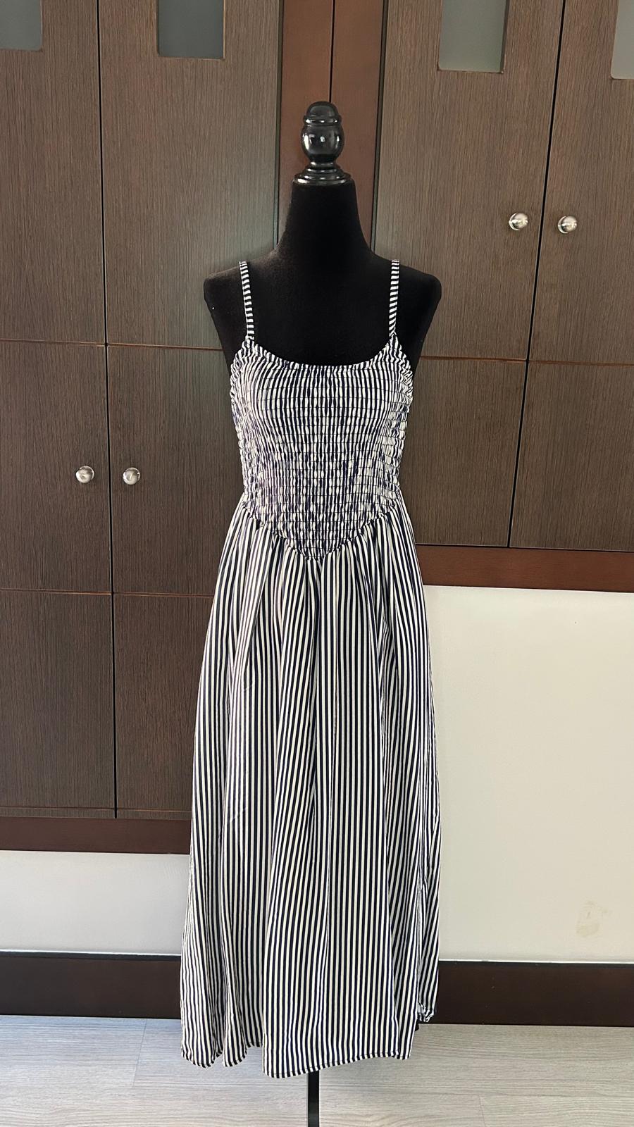 Vestido Largo Nido Abeja