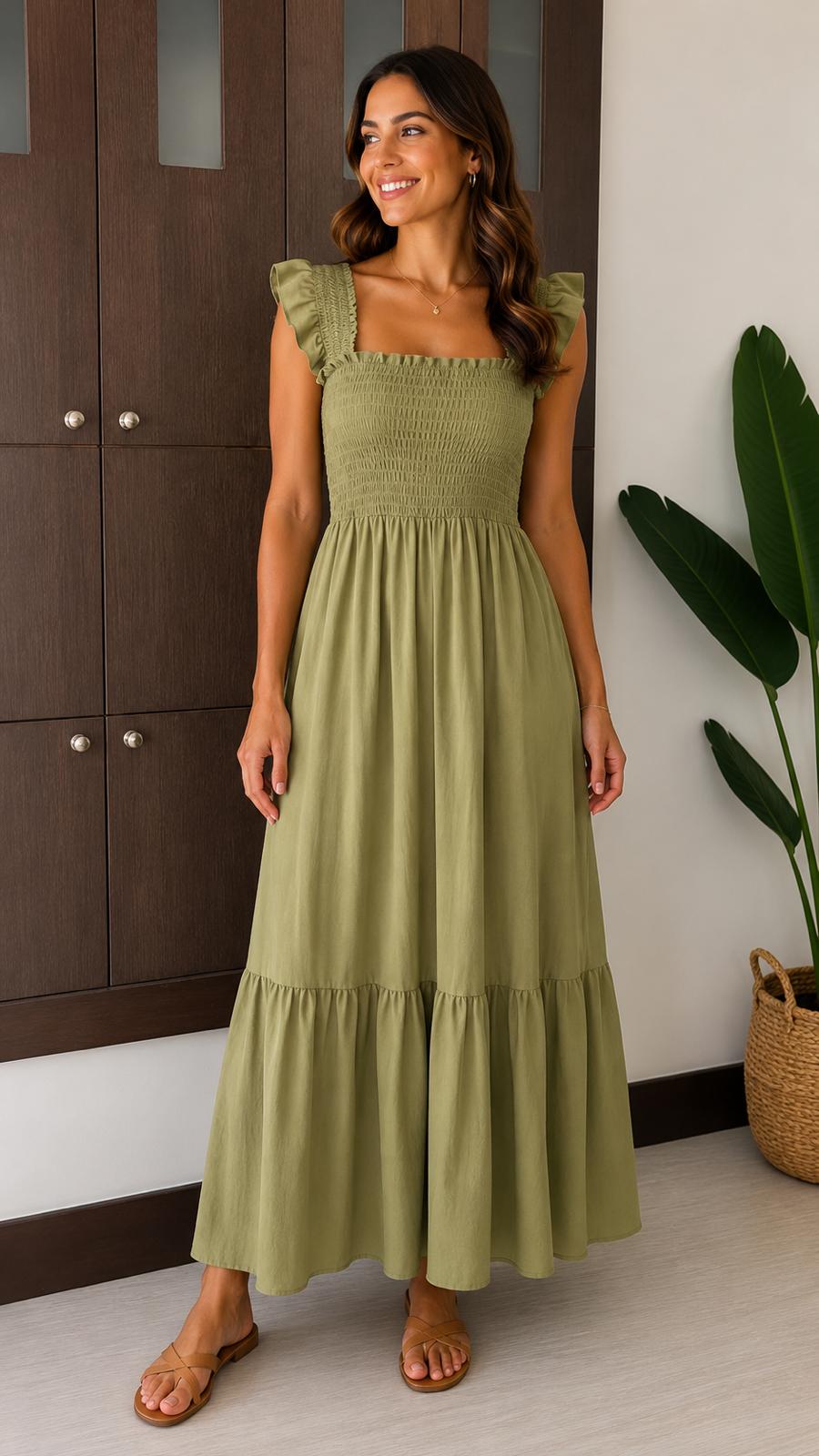 Vestido Nido Abeja Leila