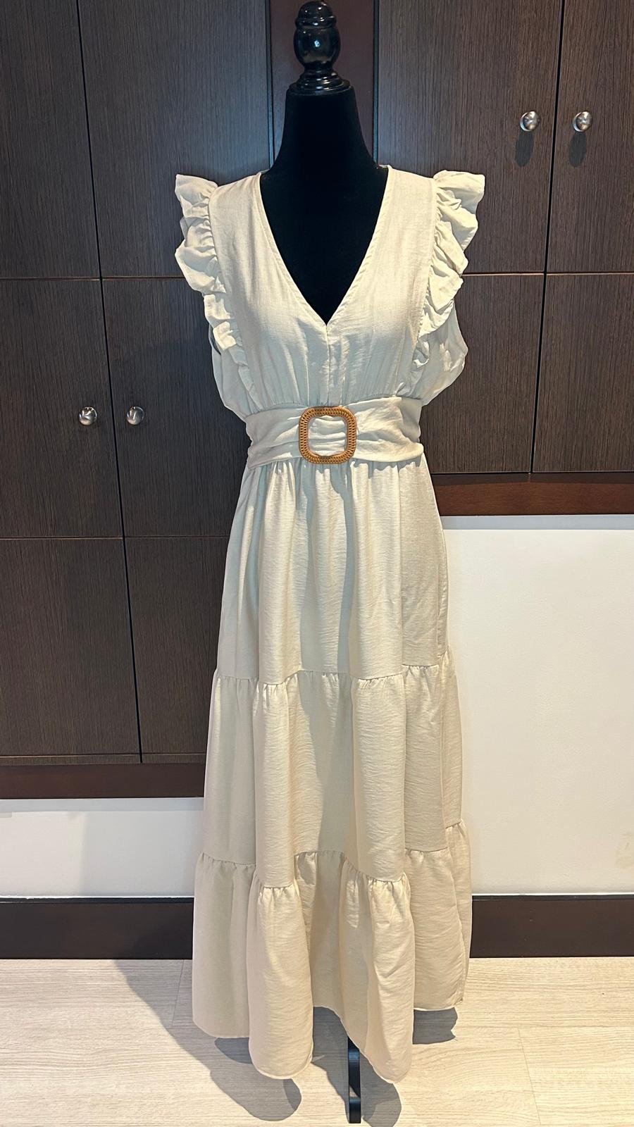Vestido Volante C/ Cinturón