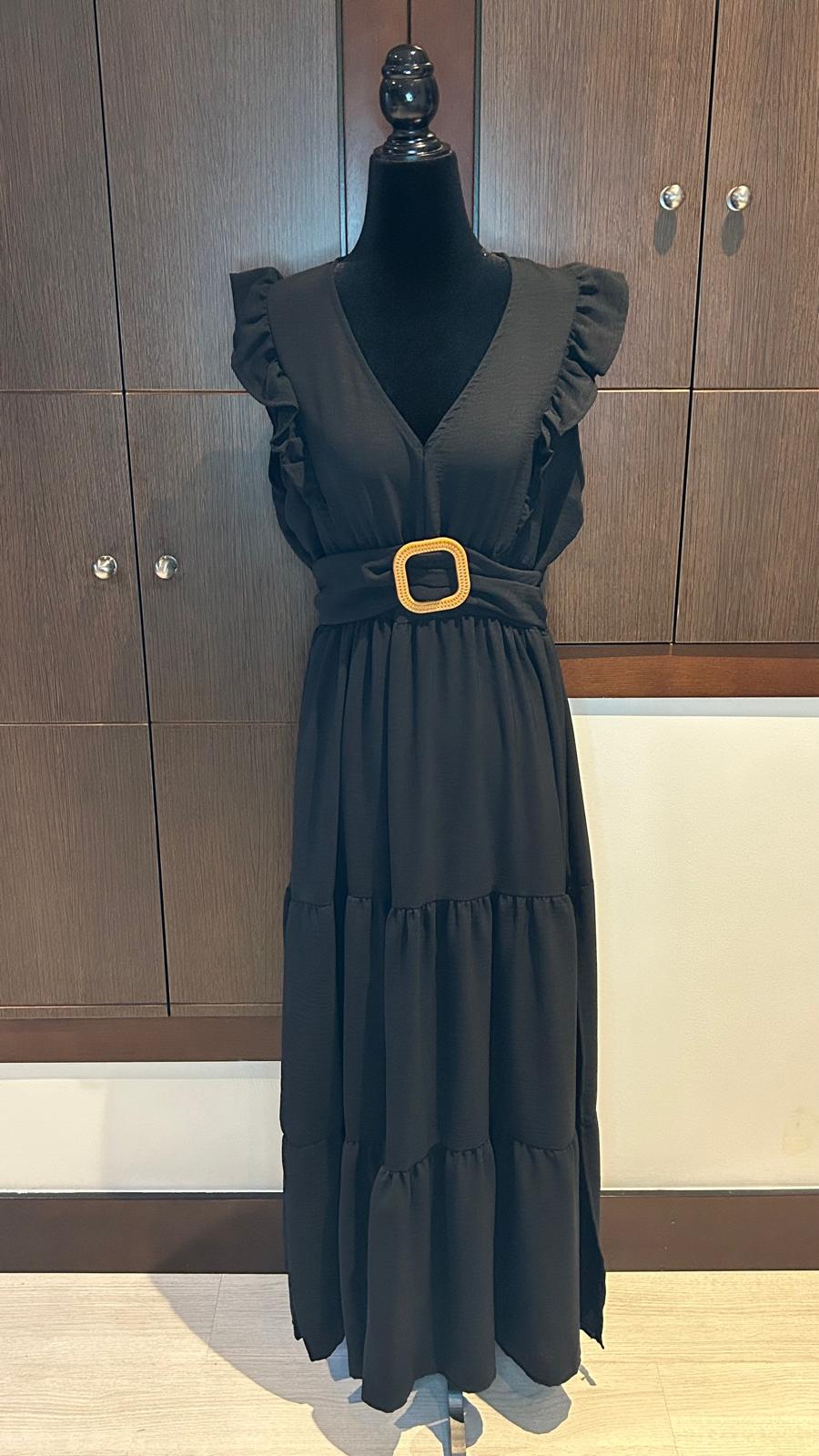Vestido Volante C/ Cinturón