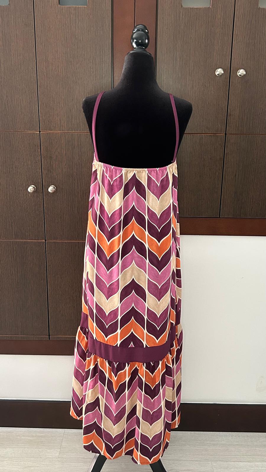 Vestido Escamas Con Volante