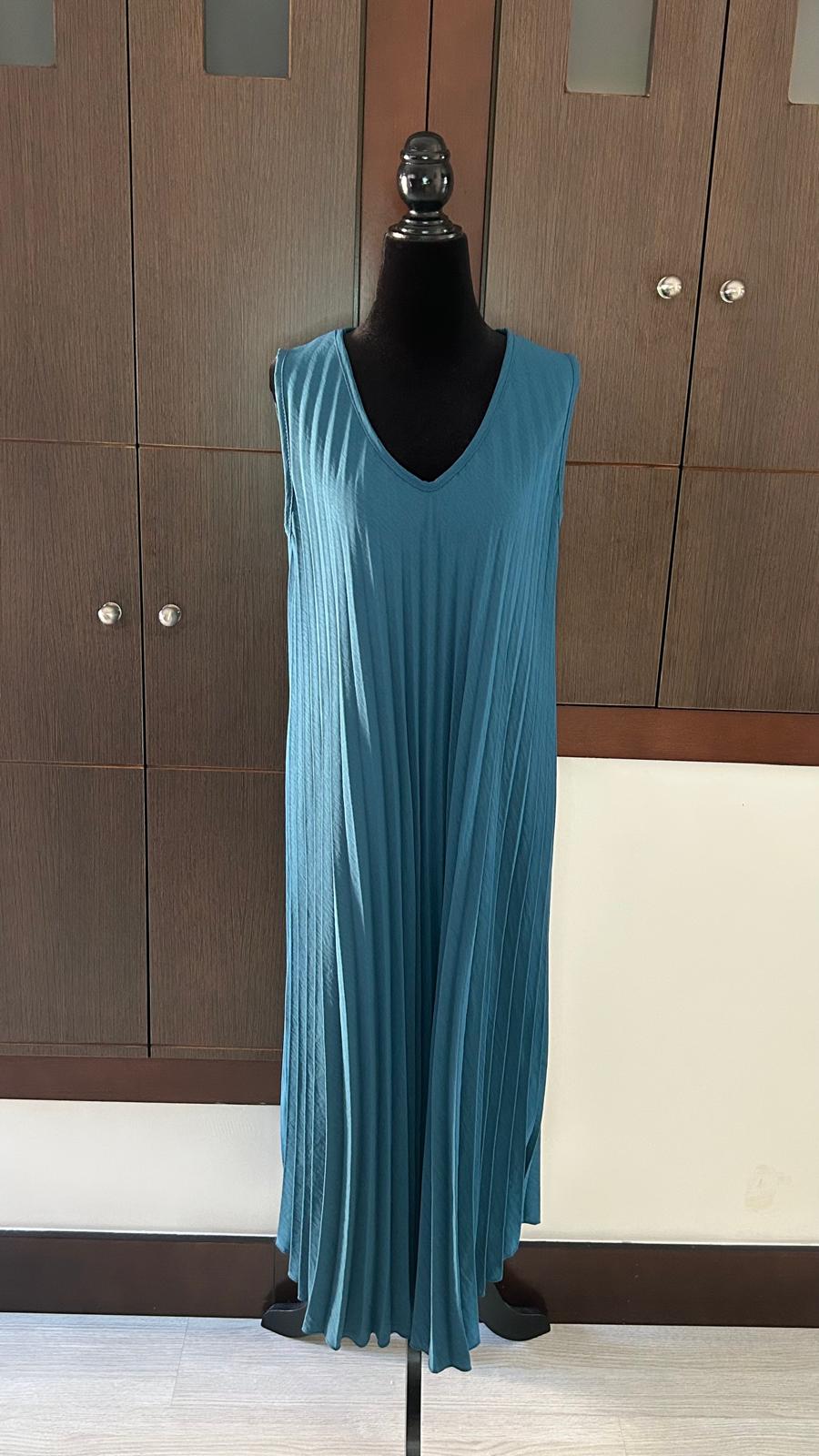 Vestido Largo Plisado "Curvy"