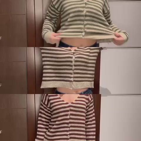 Chaqueta Lana en pico-rayas