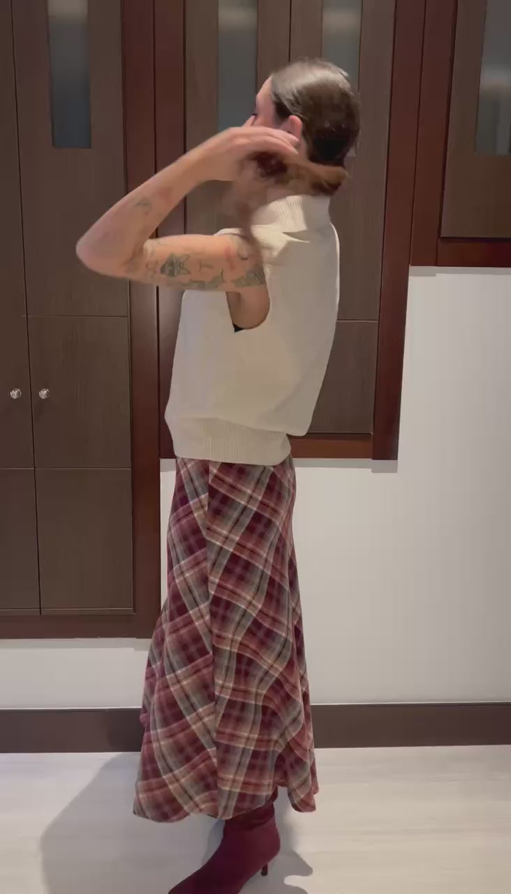 Falda Franela Burdeos